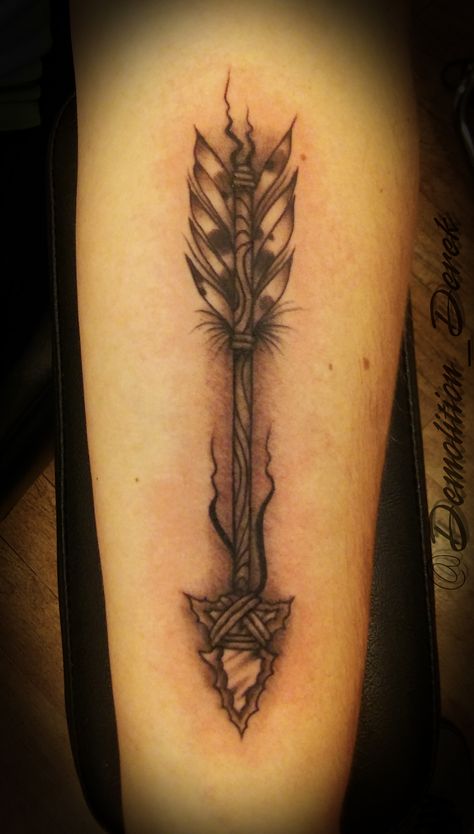 Arrow tattoo. Forearm Arrow Tattoo Women, Arrow Tattoo Men, Arrow Head Tattoos, Wicked Tattoos, Arrow Tattoo, Forearm Tattoo Men, Calf Tattoo, Arrow Tattoos, Forearm Tattoo