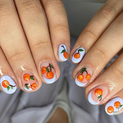 Orange mani this morn 🍊🍊 | Instagram Nails With Oranges, Truro Cornwall, Orange Nail Designs, Orange Nail, Nail Polish Nail Art, Nails Today, Cute Gel Nails, Soft Nails, Truro