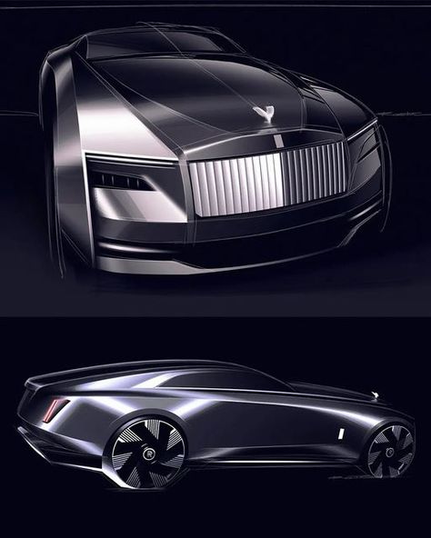 Rolls Royce Sketch, Rolls Royce Concept, Car Top View, Futuristic Cars Concept, Suv Concept, Auto Design, Instagram 2023, Architect Design House, Car Design Sketch