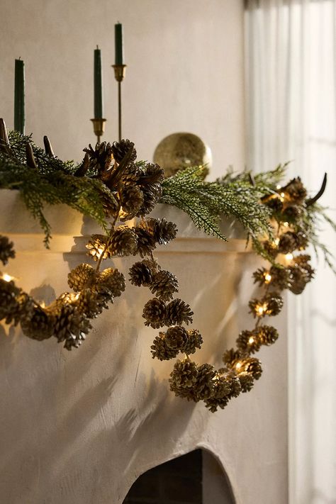 Pine Cone Garland, November Vibes, Pinecone Crafts, 2023 Ideas, Pinecone Garland, Christmas Pine Cones, Pine Garland, Pinecone Ornaments, Unique Christmas Ornaments