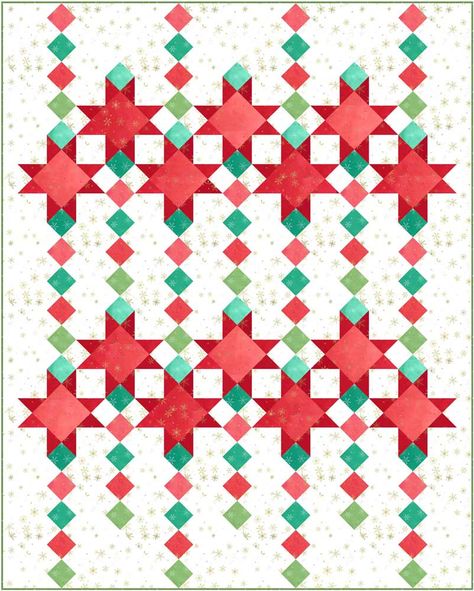 Ombre Quilts, Christmas Quilting Projects, Graph Paper Designs, Ombre Fabric, Quick Quilt, Saw Tooth, Easy Quilt Patterns, Patchwork Quilt Patterns, Pdf Quilt Pattern