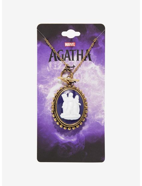 Marvel Agatha All Along Replica Cameo Locket Necklace | BoxLunch Agatha Harkness Necklace, Agatha Necklace, Agatha Harkness Wandavision, Agatha All Along, Home Halloween Costumes, Cameo Locket, Marvel Jewelry, Agatha Harkness, Wanda Vision