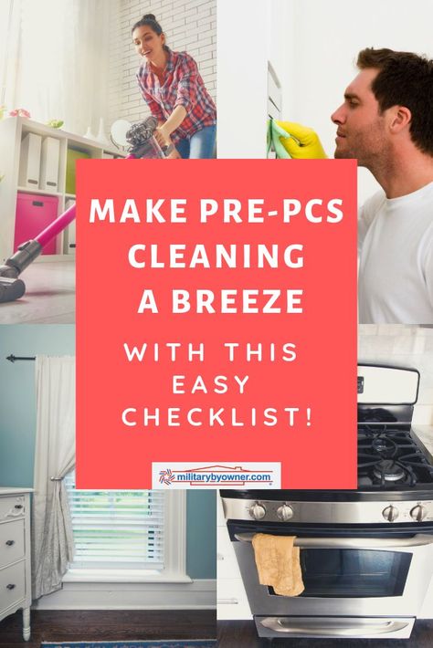 Make Pre-PCS Cleaning a Breeze with this Easy Checklist! #pcs #military #military spouse Pcs Checklist, Calcium Deposits, Military Move, Autoimmune Diet, Bright Shoes, Clean Sweep, Messy Room, Cleaning Recipes, Military Spouse