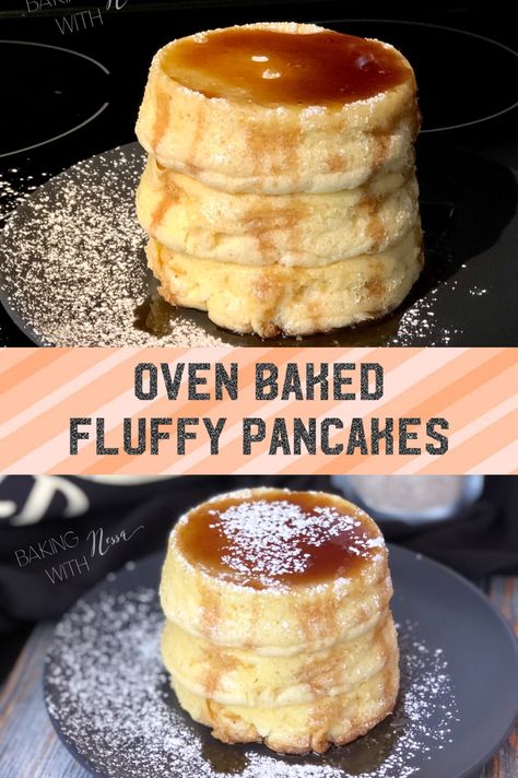 Making delicious Pancakes is one thing but achieving that level of fluffiness is almost impossible except when they are oven baked. Pancakes In Oven Baking, How To Bake Pancake In The Oven, Fluffy Oven Pancakes, Bake Pancakes In Oven, Oven Baked Pancakes Recipe, Pancake Oven Baked, Baked Pancakes Oven Easy, Oven Pancakes Easy, Baked Pancakes Oven