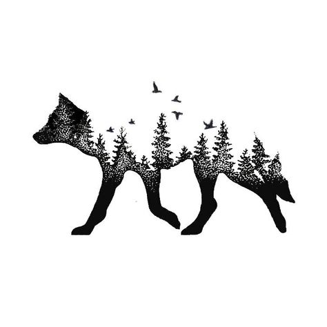 Wolf Outline, Watercolor Music, Konosuba Wallpaper, Cool Nature, Tattoo Music, Watercolor Wolf, Tattoo Watercolor, Wolf Silhouette, Mom Tattoo Designs