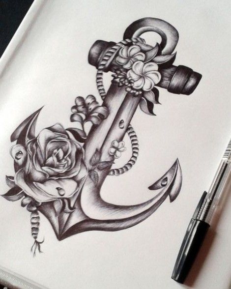 Anchor Thigh Tattoo, Feminine Anchor Tattoo, Girl Thigh Tattoos, Wrist Tattoo Ideas, Anchor Tattoo Design, Anker Tattoo, Girl Arm Tattoos, Anklet Tattoos, Anchor Tattoos