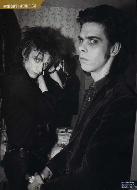 Nick Cave of Birthday Party & Blixa Bargeld of Einsturzende Neubauten. Best Friends Forever. 80s Shoot, Gothic Artists, Tim Burton Personajes, Blixa Bargeld, Bad Seed, Red Right Hand, 80s Celebrities, Junk Yard, West Berlin