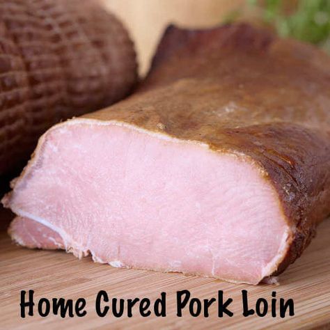 Cured Pork Loin Recipe, Whole Pork Loin, Canadian Bacon Recipes, Deli Meat Recipes, Smoked Bacon Recipes, Curing Bacon, Smoked Pork Recipes, Cured Meat Recipes, Sausage Making Recipes