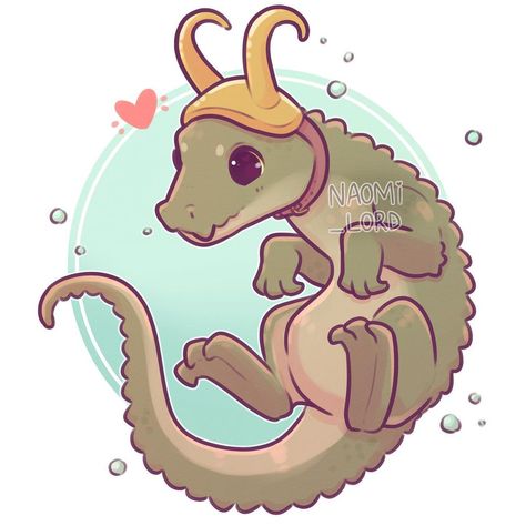 Naomi Lord Art on Instagram: “✨🐊 it’s Alligator Loki! Aka the best Loki variant around! 🐊✨ Seriously couldn’t resist drawing him hahah 😂💕 there’s just something so cute…” Kawaii Creatures, Naomi Lord Art, Loki Variant, Alligator Loki, Naomi Lord, Loki Drawing, Loki Costume, Loki Tv, Loki Art