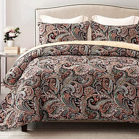 King Size Quilt Sets, King Size Comforter Sets, Paisley Quilt, King Size Comforters, Boho Quilt, Soft Comforter, Coverlet Bedding, King Size Quilt, Queen Comforter Sets