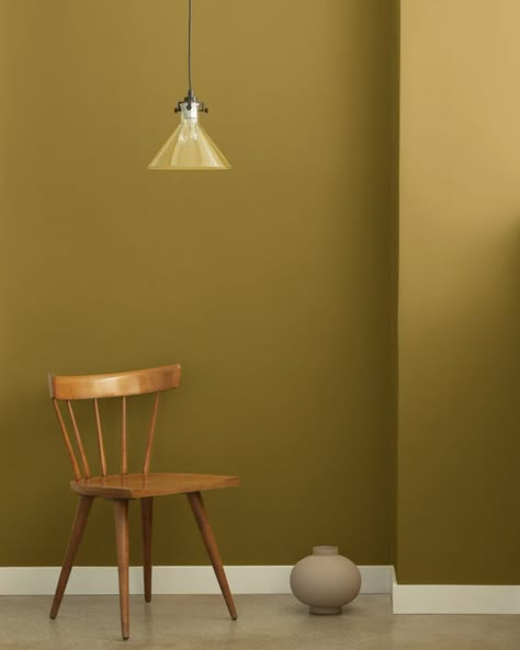 Mustard Yellow Paint Colors, Benjamin Moore Yellow, Mustard Yellow Paints, Yellow Paint Colors, Mustard Walls, Gold Tapestry, Benjamin Moore Colors, Yellow Paint, Yellow Wall