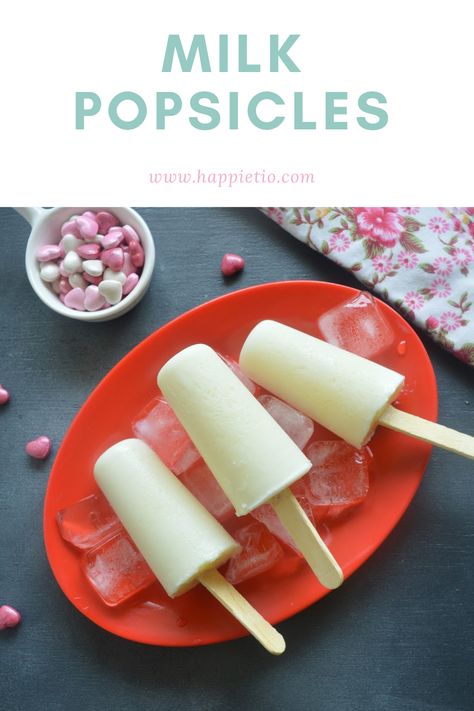 Milk Popsicles is a desi style ice cream made of milk and sweetened with condensed milk. It is super yummy and very popular street food in India during Summer. Tomato Gravy Recipe, Milk Popsicles, Ice Recipe, Falooda Recipe, Popsicles Recipe, Icee Recipe, Milk Ice Cream, Ice Milk, Vanilla Milk