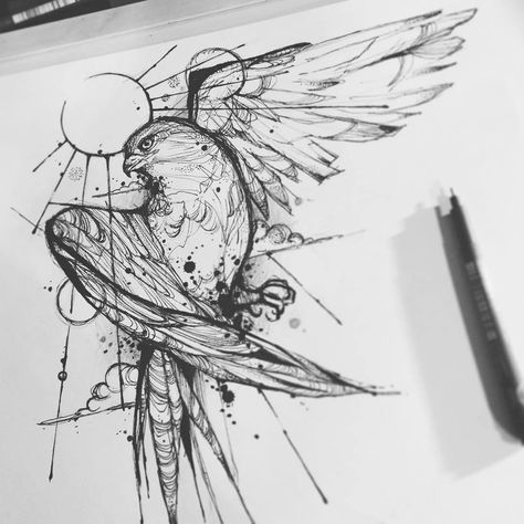 No photo description available. Tier Tattoo, Bird Drawing, Animal Drawings Sketches, Desenho Tattoo, Owl Tattoo, Pencil Art Drawings, Animal Sketches, Birds Tattoo, Bird Drawings