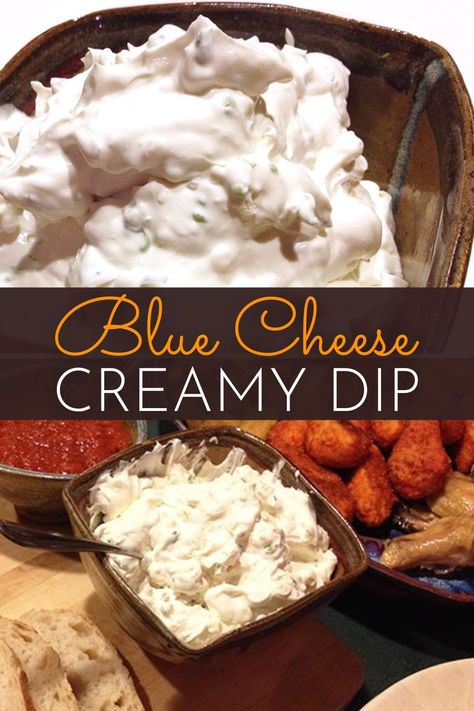 Blue Cheese Dip For Chips, Whipped Blue Cheese Dip, Wings And Rings Blue Cheese Recipe, Blue Cheese Dip For Wings, Blue Cheese Dip Recipe, Blue Cheese Recipes, Cracker Dip, Cheese Dip Recipe, Blue Cheese Dip