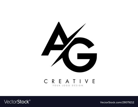 Ag Logo Design Creative, Letter Logo Design, Infiniti Logo, Logo Design Creative, Creative Logo, Letter Logo, Vector Images, Vector Free, Logo Design