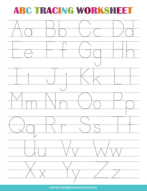 Abc Tracing Worksheets, Free Printable Alphabet Worksheets, Tracing Worksheets Free, Abc Tracing, Printable Alphabet Worksheets, Abc Worksheets, Alphabet Kindergarten, Kids Work, Tracing Sheets