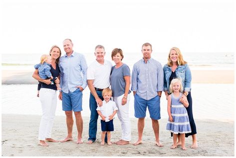 Beach Pictures White Outfit, Beach Vacation Family Photos Outfits, Beach Family Photos Outfits Navy Blue, Beach Family Outfits Picture Ideas, Denim And White Beach Family Photos, Beach Picture Outfit Ideas, Best Colors To Wear For Beach Pictures, Denim White Tan Family Pictures, Blue White And Khaki Family Photo