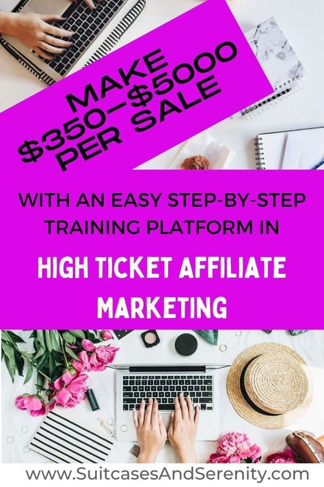 Learn to make a passive income with HT affiliate marketing with a training platform to plug into already done tips, tricks, and sells the product for you. high ticket affiliate marketing / affiliate marketing tips / passive income / earn money from home / work from home / earn money from home/ side hustle ideas/ side hustle / work from home ideas / earn money online / side jobs / make money / making money from home #workfromhome #affiliatemarketing High Ticket Affiliate Marketing For Beginners, Afilliate Marketing, Online Side Jobs, High Ticket Affiliate Marketing, Ebook Promotion, Affiliate Marketing Tips, Shopify Marketing, Airbnb Promotion, Budgeting 101