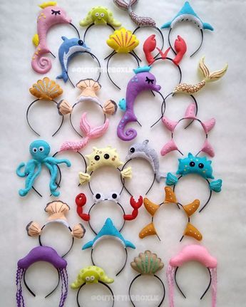 Sea Animal Crafts, Noahs Ark Theme, Sea Costume, Alice Bands, Dance Crafts, Mermaid Crafts, Felt Crown, Felt Headband, Ramadan Crafts