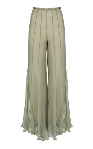 Women's Francesca Miranda Resort 2024 Collection | Moda Operandi Iridescent Summer, Dream Wishlist, Silk Halter Top, Silk Wide Leg Pants, Island Wear, Spring 2025, Fall Feels, Chiffon Ruffle, Silk Pants