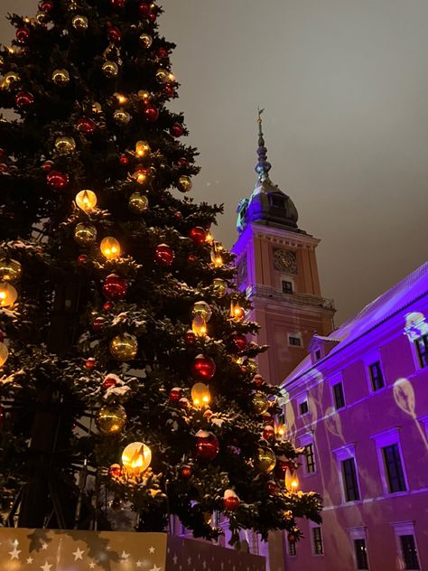 Warsaw Poland Christmas, Warsaw Christmas, Poland Aesthetics, Warsaw Aesthetic, Poland Winter, Europe Christmas, Christmas Nostalgia, Polish Christmas, Europe Aesthetic