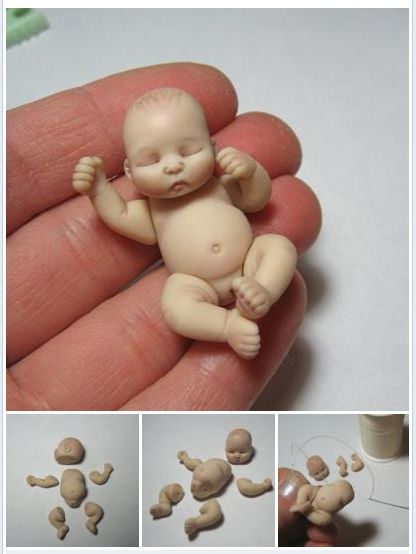 Bebe Polymer Clay Kunst, Polymer Clay Figures, Tanah Liat, Clay Baby, Fondant Figures, Polymer Clay Dolls, Polymer Clay Miniatures, Clay Miniatures, Sculpting Clay