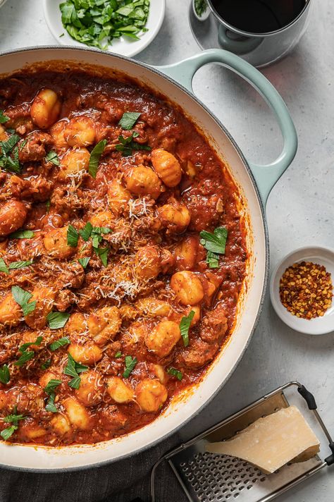 Gnocchi Recipes Spicy, Italian Sausage Ragu Recipes, Spicy Italian Sausage Gnocchi, Gnocchi Marinara Recipes, Gnocchi Italian Sausage Recipes, Gnocchi Recipes Sausage, Italian Sausage And Gnocchi Recipes, Spicy Gnocchi Recipes, Sausage Gnocchi Recipes