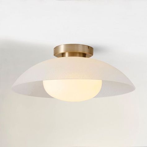 Modern Ceiling Lights | West Elm Modern Flush Mount Lighting, Modern Ceiling Lights, Spa Candle, Modern Flush Mount, Sandblasted Glass, Mount Ceiling Lights, Flush Light, Bathroom Solutions, Metal Canopy