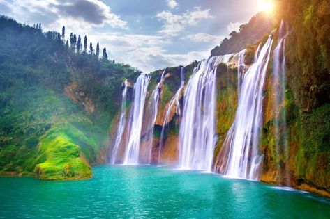 40 Epic Photos of the World's Most Beautiful Waterfalls - The Shutterstock Blog Kakadu National Park, Waterfall Scenery, China Image, India Images, Canada Images, Plitvice Lakes National Park, Largest Waterfall, Epic Photos, Beautiful Locations Nature