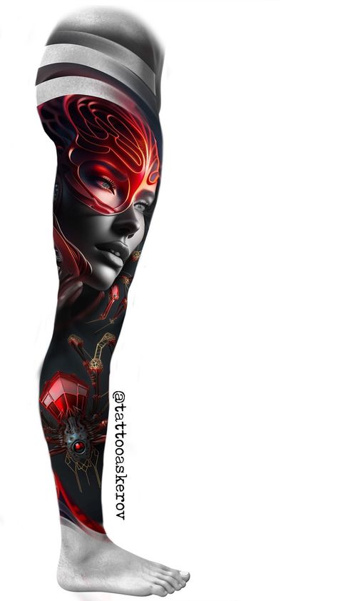 Full Leg Tattoo Design, Flow Tattoo, Bio Organic Tattoo, Colored Tattoo Design, Egyptian Tattoo Sleeve, American Traditional Tattoo Ideas, Organic Tattoo, Traditional Tattoo Ideas, Full Leg Tattoos