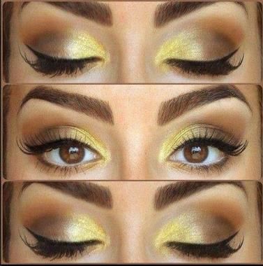 Bronzed Makeup Tutorial, Yellow Makeup, Bronze Makeup, Eye Make, Pretty Eyes, Love Makeup, Beautiful Makeup, All Things Beauty, Beauty Make Up