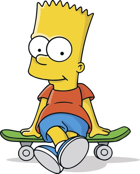 Bart Simpson on a skate board Bart Simpson sitting on skateboard Simpson Characters, Bart Simpson Art, Simpson Art, The Simpson, The Simpsons, Bart Simpson, Skateboard, My Saves, Disney