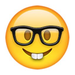 Nerd Face Emoji (U+1F913) Nerd Face, Emoji People, Different Emojis, Emoticons Emojis, Boys Glasses, Emoji Party, Disney Channel Shows, Face Emoji, Smiley Emoji