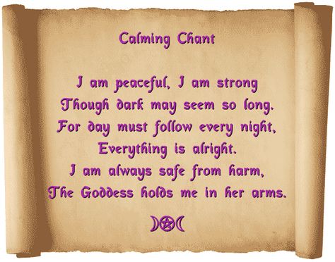 Calming spell chant - best use is at night. burn lavender candle - hold an amethyst - use vanilla scented oils  - and chant it in the moon light. Calming Chant, Dream Boards, Vision Boarding, Celtic Pagan, Projects School, Green Witchcraft, School Auction, Wiccan Witch, Magick Spells