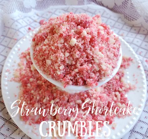 Strawberry Shortcake Crumbles - Portlandia Pie Lady Strawberry Shortcake Freezer Pie, Strawberry Shortcake Crumble Topping, Strawberry Crunch Topping Recipe, Strawberry Ice Cream Pie, Strawberry Shortcake Crumble, Shortcake Crumble, Strawberry Crumble Recipe, Freezer Pie, Good Humor Ice Cream