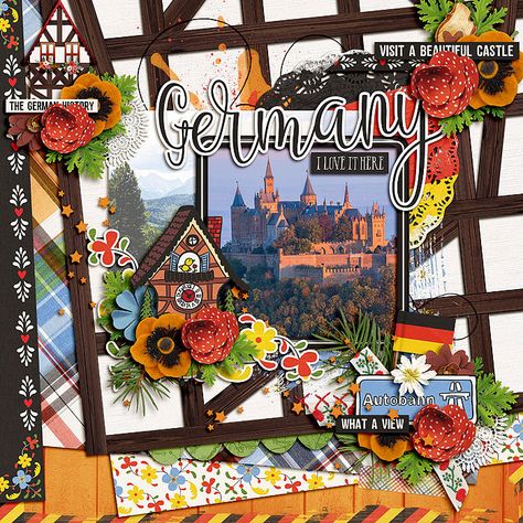 Germany - Scrapbook.com Germany Scrapbook, November Scrapbook, European Roadtrip, Epcot Germany, Trip Scrapbook, Scrapbooking Layouts Travel, Germany Trip, Paper Bag Scrapbook, Cruise Scrapbook