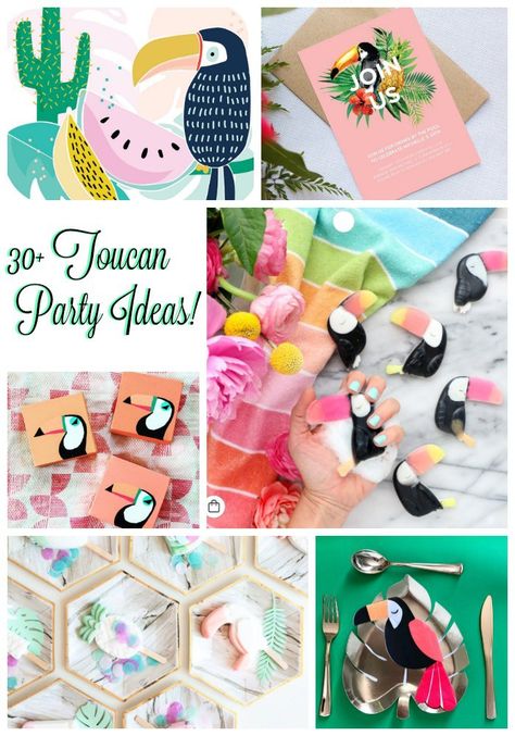 30+ Toucan Party ideas on B. Lovely Events! Toucan Party Better Than One, Tropical Bird Party, Tropical Party Diy, Twocan Birthday Party, Toucan Party, Planning A Baby Shower, Twin Birthday Parties, Pre Primary, Jungle Theme Birthday