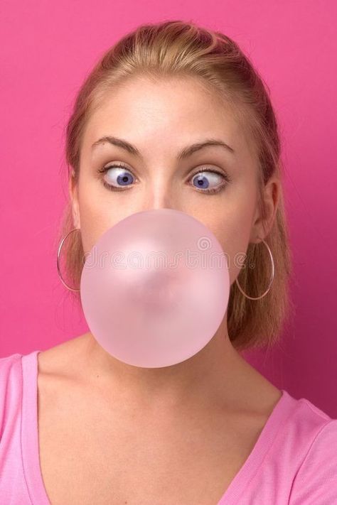 Bubble Gum Bubble, Gum Bubble, Candy Photoshoot, Couple Travel Photos, Blowing Bubble Gum, Big Bubble, Bubble Bubble, Side Portrait, Big Bubbles