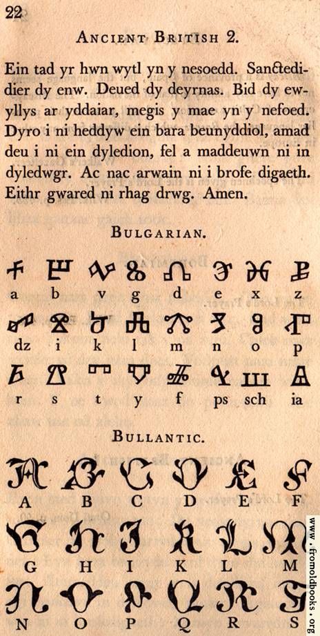 [Picture: Page 22: Ancient British 2; Bulgarian; Bullantic] Magic Language, Numerals Numbers, Ancient Letters, Celtic Runes, Austin Osman Spare, Bulgarian Culture, New Alphabet, Ancient Alphabets, Magic Runes