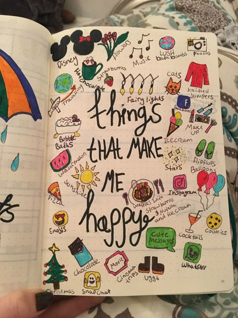 Bullet journal, things that make me happy Things That Make Me Happy Drawings, Things That Make Me Happy Journal, Journal Ideas What Makes Me Happy, What Makes Me Happy List, What Makes Me Happy Journal, What Make Me Happy, Things That Make Me Happy, Fun Bullet Journal Ideas, Journal What Makes Me Happy