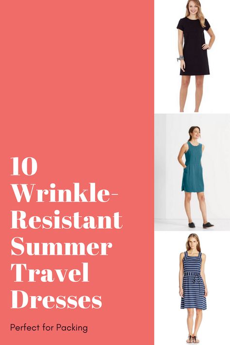 Looking for a few perfect summer travel dresses? Here are 10 easy-to-pack, wrinkle-resistant, and stylish options you’ll want to plan a warm-weather trip around. Summer Travel Dresses, Wrinkle Free Travel Clothes For Women, Travel Dresses For Women, Dresses For Travel, Travel Dresses, Sundresses Women, Cheap Vacation, Vacation Clothes, Travel Clothes Women