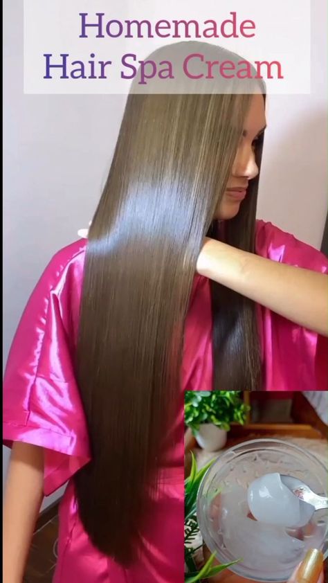 Homemade hair spa cream for glossy, smooth, sliky and shiny hair #haircare #beauty | Simple Home Remedies | Simple Home Remedies · Original audio Hair Spa Cream, Homemade Hair, Home Remedies For Hair, Homemade Hair Products, Glossy Hair, Hair Spa, Simple Home, Body Treatments, Shiny Hair