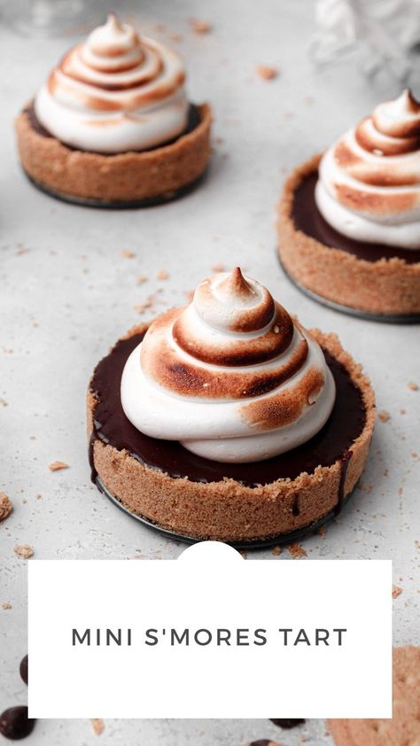 Sturbridge Bakery, Smores Tart, Holiday Tarts, Chocolate Tarts Mini, Marshmallow Topping, Best Summer Desserts, Mini Dessert Recipes, Ganache Filling, Chocolate Ganache Filling