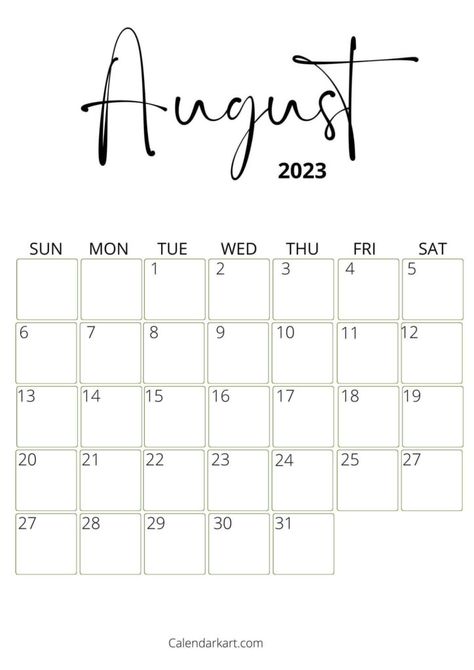 Free Printable August 2023 Calendars - Agust 2023 Calendar, Aug 2023 Calendar, Month Calendar 2023, April Calender, Calendar August, Free Printable Calendars, Full Year Calendar, Free Printable Calendar Templates, Calendar For Kids