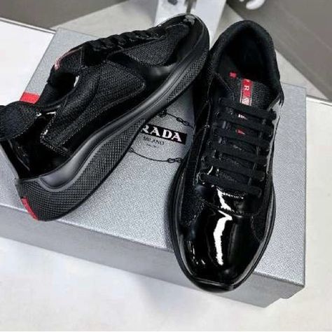 Brand New Prada shoes with box men Accessory Inspo, Spring Outfits Men, Americas Cup, Prada Shoes, Prada Men, Outfits Men, Work Shoes, Shoe Game, All Black