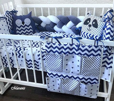 Nursery Organization Diy, Bed Organizer, Baby Cot Bumper, Crib Organizers, Bed Organiser, Baby Crib Bumpers, Bumper Pads For Cribs, Fabric Organizer, Baby Bumper