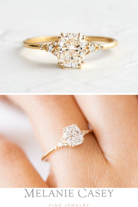 Gold Wrap Ring, Delicate Engagement Ring, Lady Slipper, Melanie Casey, Cushion Engagement Ring, Cushion Cut Diamond, Dream Engagement Rings, Classic Engagement Rings, Cushion Cut Diamonds