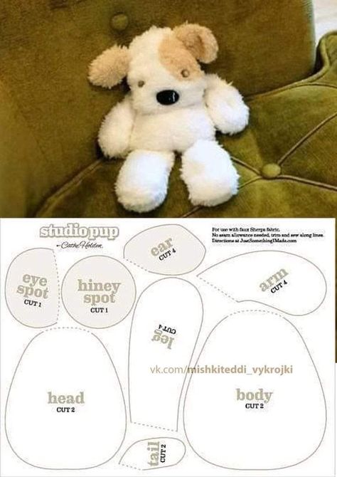 Sewing Templates, Cute Sewing Projects, Animal Sewing Patterns, Plushie Patterns, Sewing Stuffed Animals, Sew Ins, Diy Crafts To Do, Plush Pattern, Fabric Christmas Ornaments