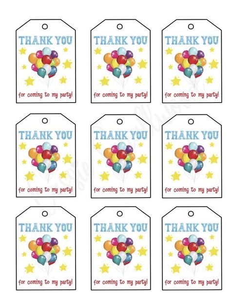 Thank You Tags For Favors, Gift Tag Template Free Printable, Gift Tag Template Free, Birthday Tags Printable, Birthday Gift Tags Printable, Printable Unicorn Birthday, Thank You Tag Printable, Gift Tags Birthday, Thank You Party