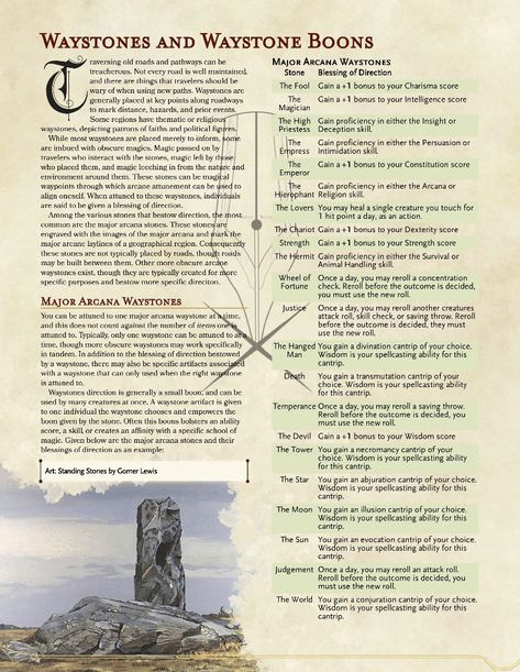 Dnd Events, Dnd Encounters, Dungeons And Dragons Rules, Elder Scrolls Games, Dnd Campaign, The Major Arcana, Dungeon Master's Guide, Standing Stones, D D Items